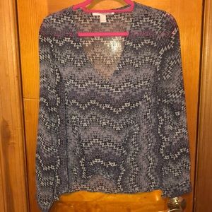 SHEER GEOMETRIC BLOUSE